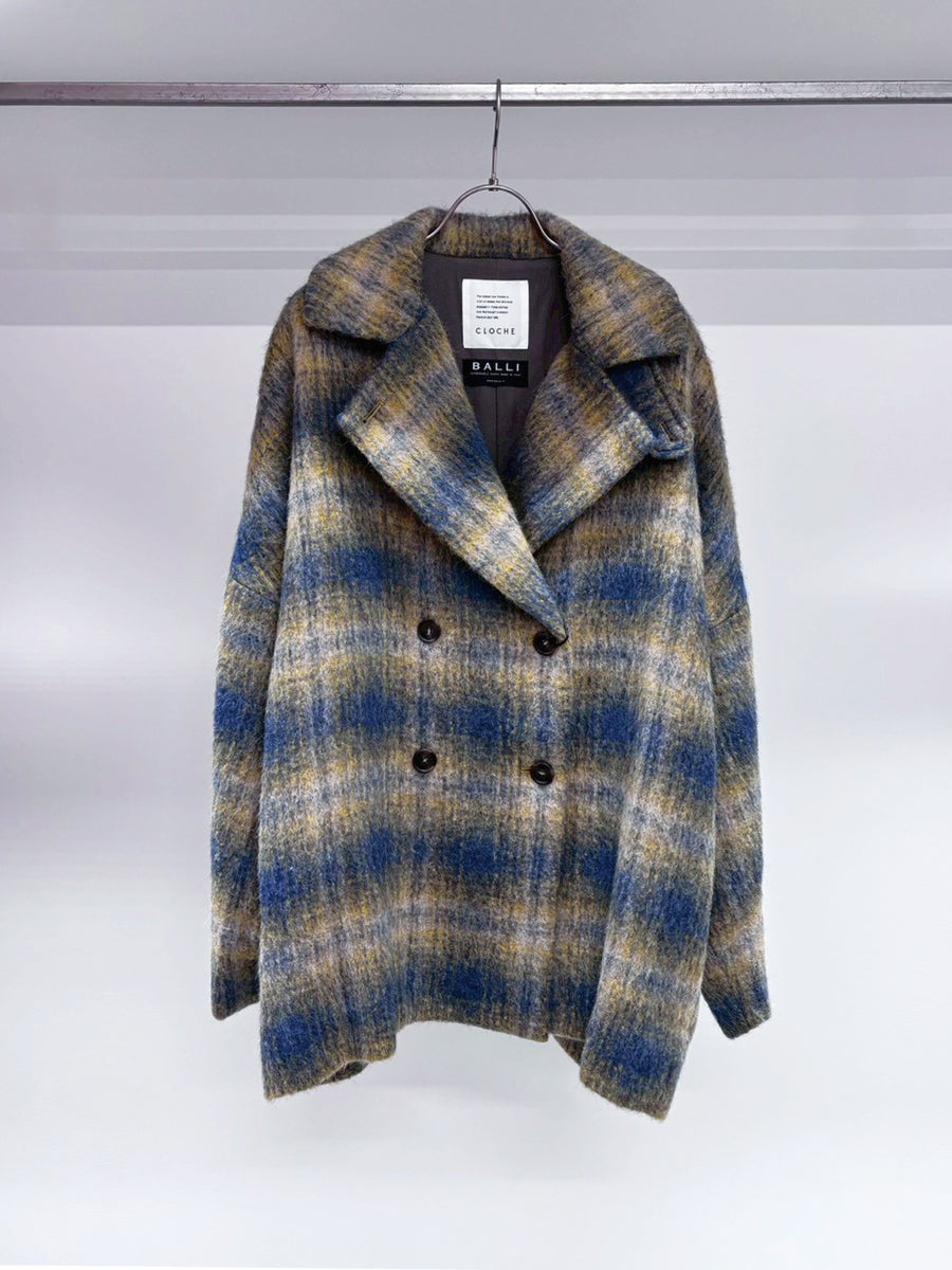 ウールシャギーチェックコート – FRUNQAVAN ONLINE STORE