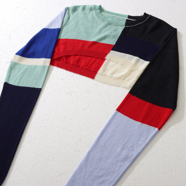 Patchwork Knit Top