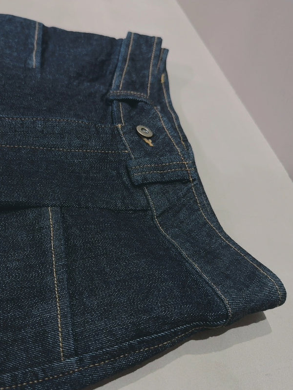 side belt denim pants