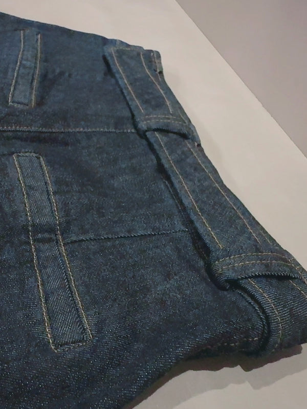 side belt denim pants