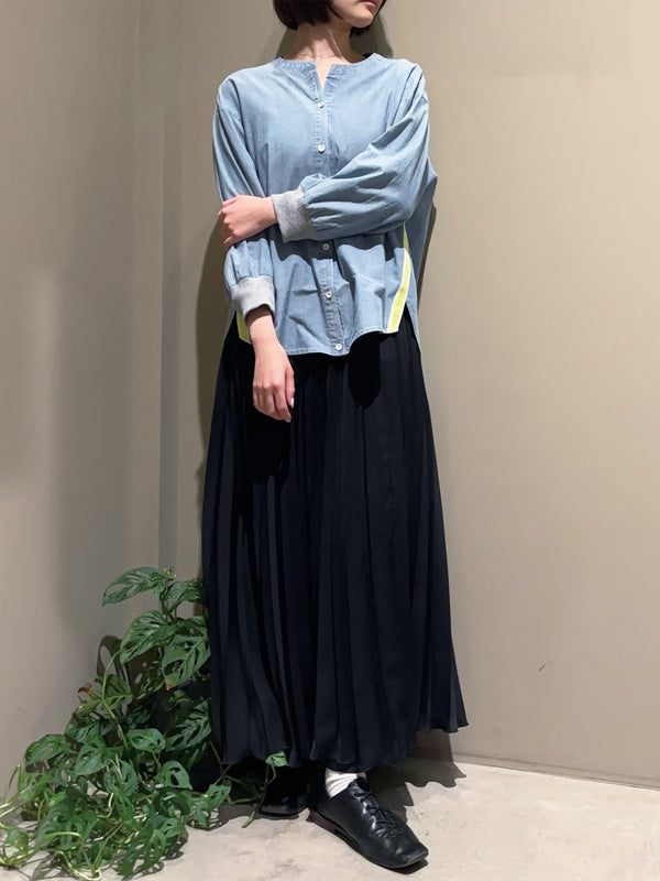 スタンドカラーシャツ