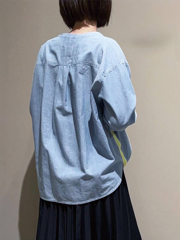 スタンドカラーシャツ