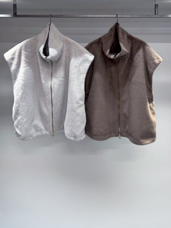 stand collar far vest