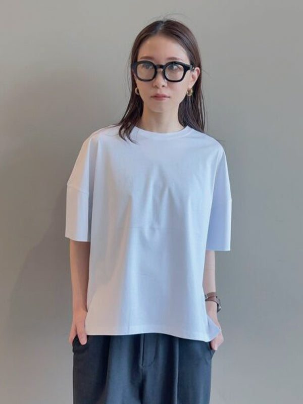 シルケットコットン　ワイドシルエットT シャツ