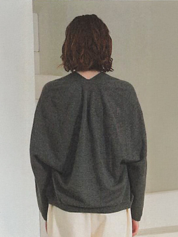 100%ウールホールガーメントＶネックPO