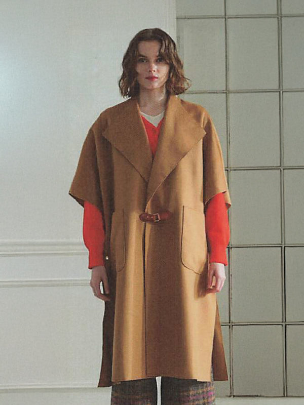 100%ウールリバーポンチョコート