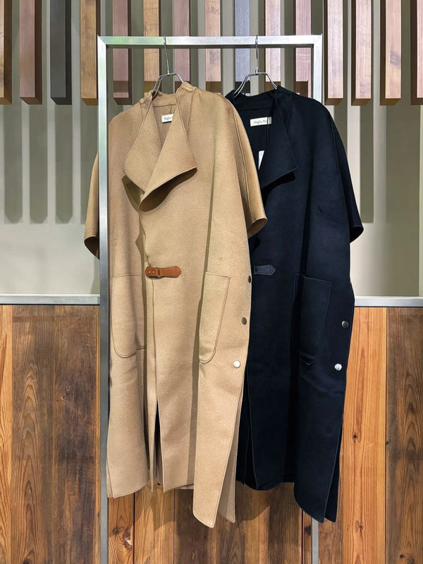 100%ウールリバーポンチョコート