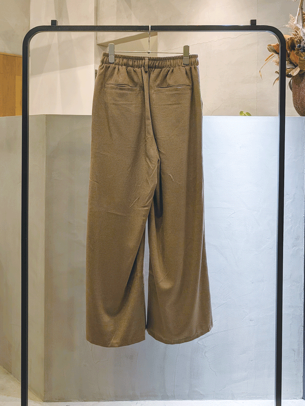 ウールブレンドインプリ2タックワイドパンツ