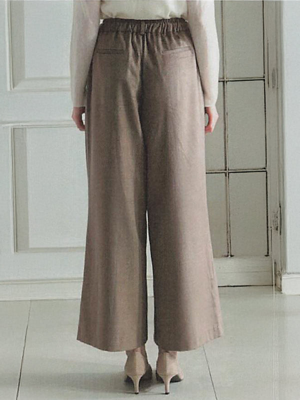 ウールブレンドインプリ2タックワイドパンツ