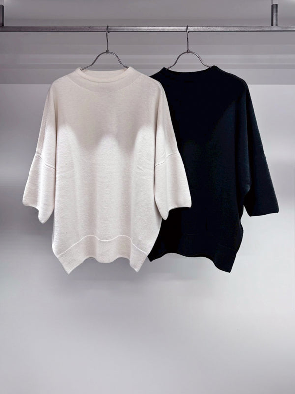 super fine merino ホールガーメント七分袖PO