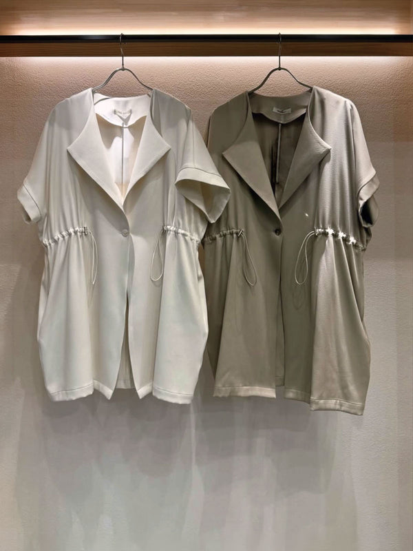 ノーカラーツイルジレ