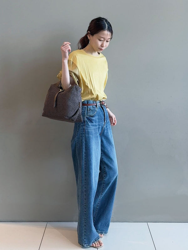 サイド切り替えセミワイドデニム