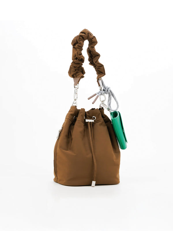 PL GATHER STRAP HANDBAG