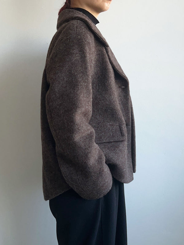 sliver knit short coat