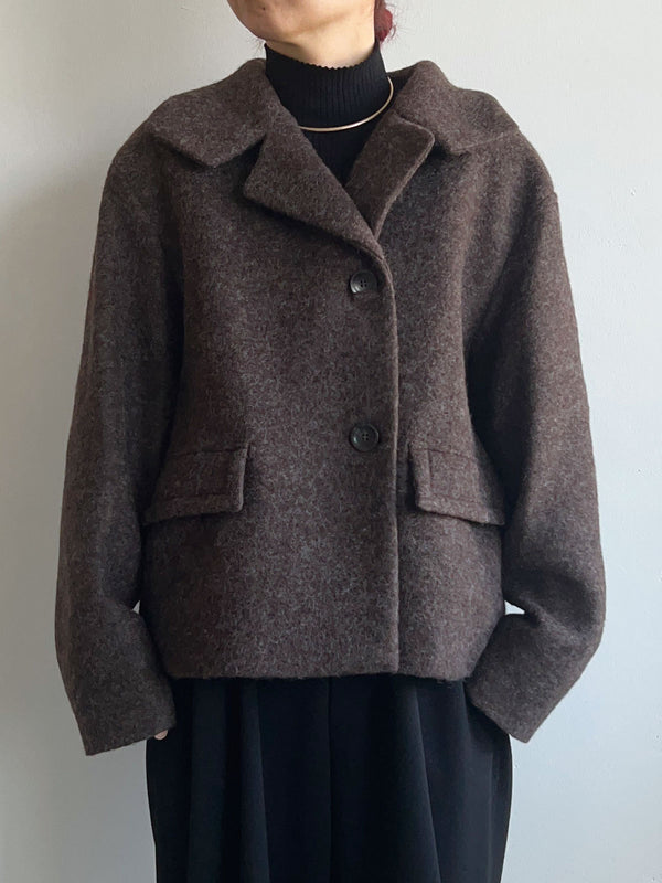 sliver knit short coat