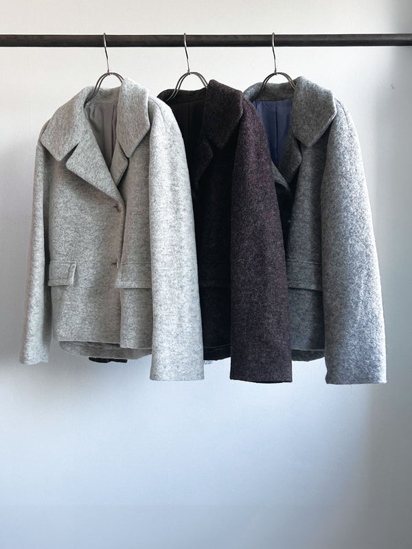 sliver knit short coat