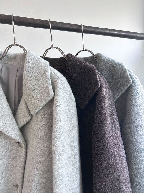sliver knit short coat