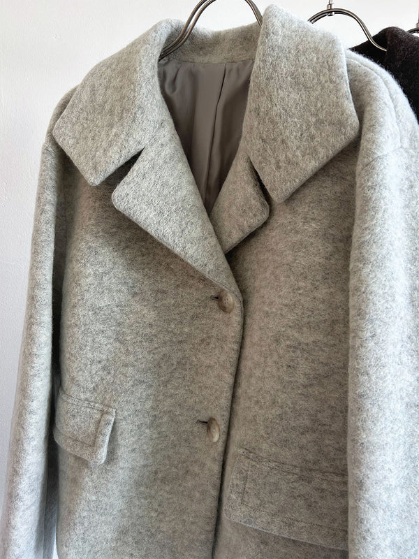 sliver knit short coat