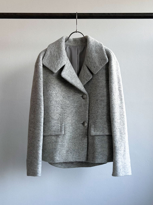 sliver knit short coat