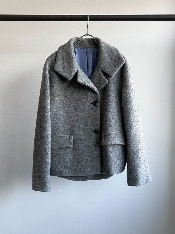 sliver knit short coat