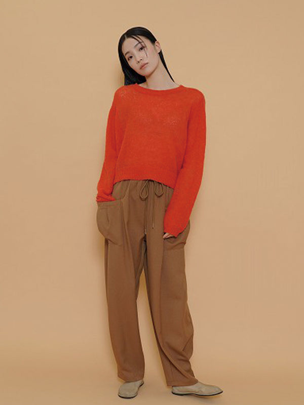 ウールモヘア配色ショートPO