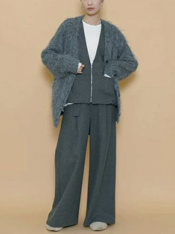 ロングシャギーカーデ