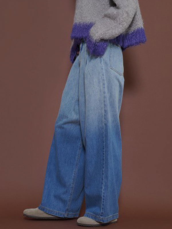 グラデーションデニムワイド