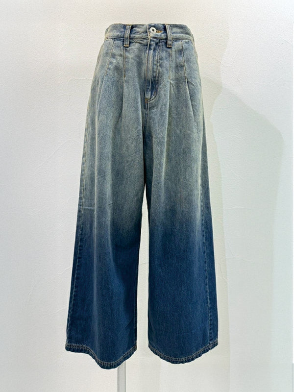 グラデーションデニムワイド