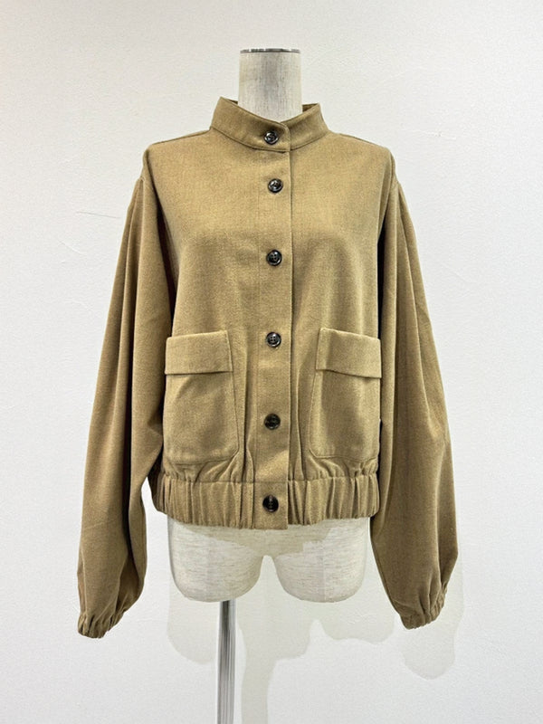 ワイドスリーブウーリーショートブルゾン