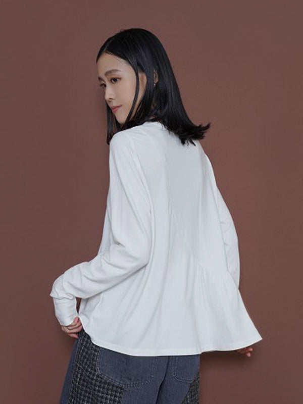 アシメギャザーウォームTOPS