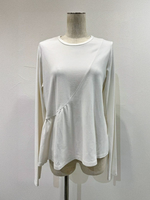 アシメギャザーウォームTOPS