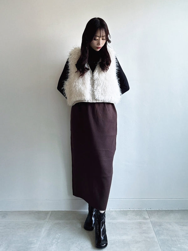 MIXファーZIPベスト