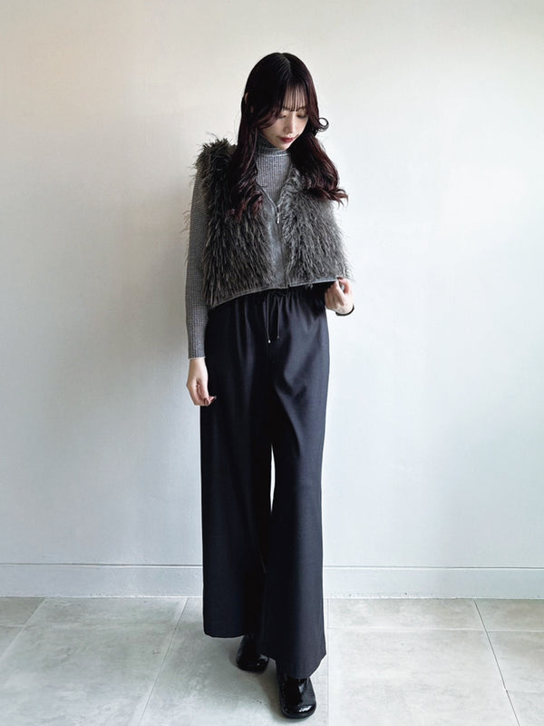 MIXファーZIPベスト