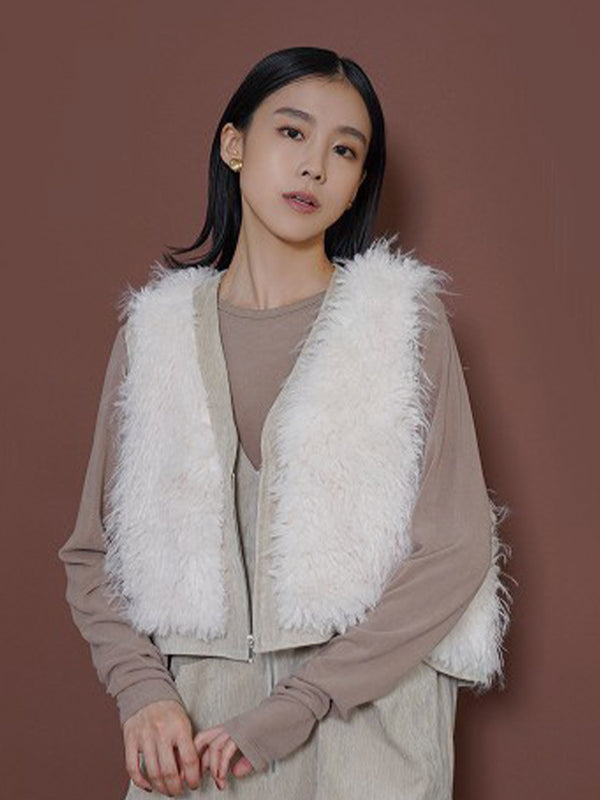 MIXファーZIPベスト