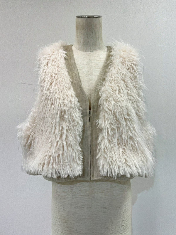 MIXファーZIPベスト