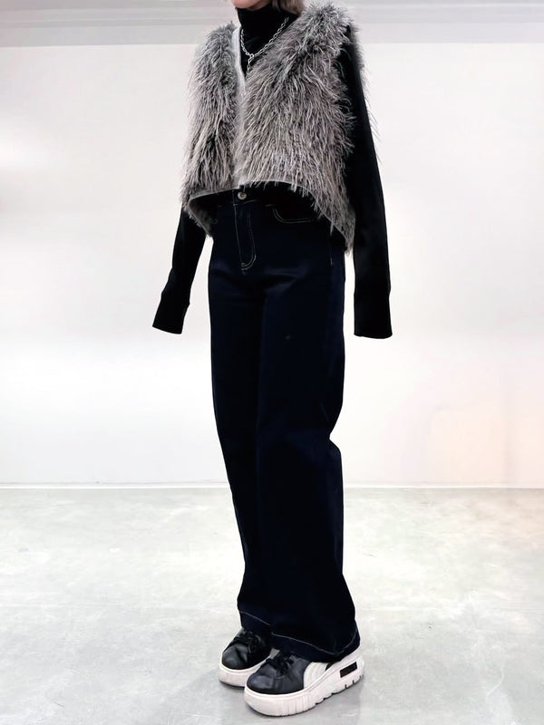 MIXファーZIPベスト