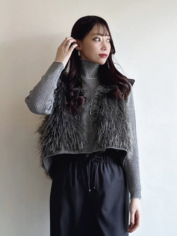 MIXファーZIPベスト