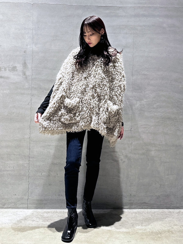 ラメシャギーポンチョ