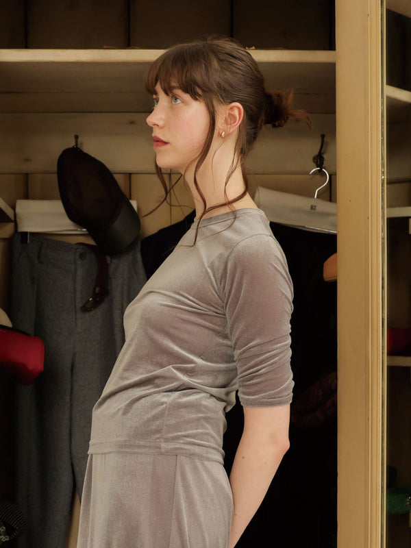 Soft Sheer Velour Top