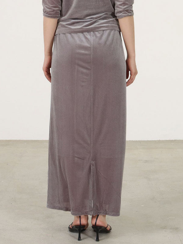 Soft Velour Straight Skirt