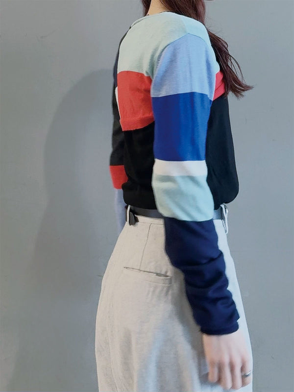 Patchwork Knit Top