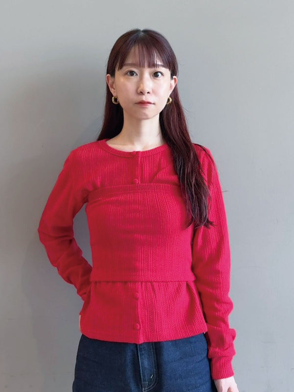 Openwork Knit-Sew Combi