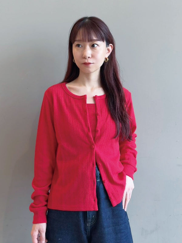 Openwork Knit-Sew Combi