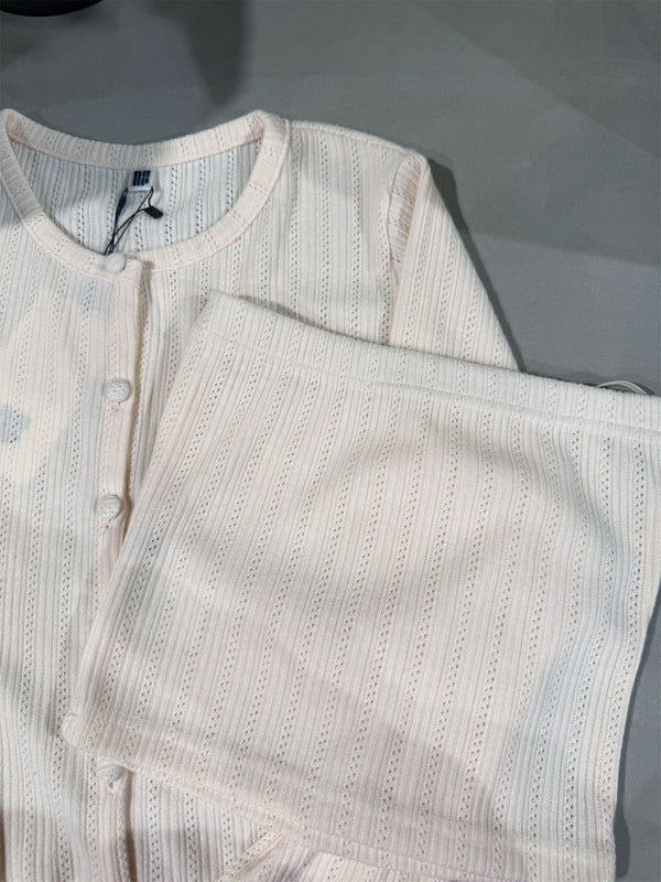 Openwork Knit-Sew Combi