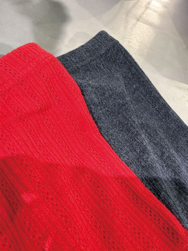 Openwork Knit-Sew Combi