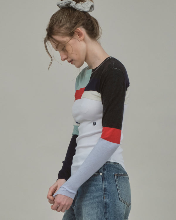 Patchwork Knit Top