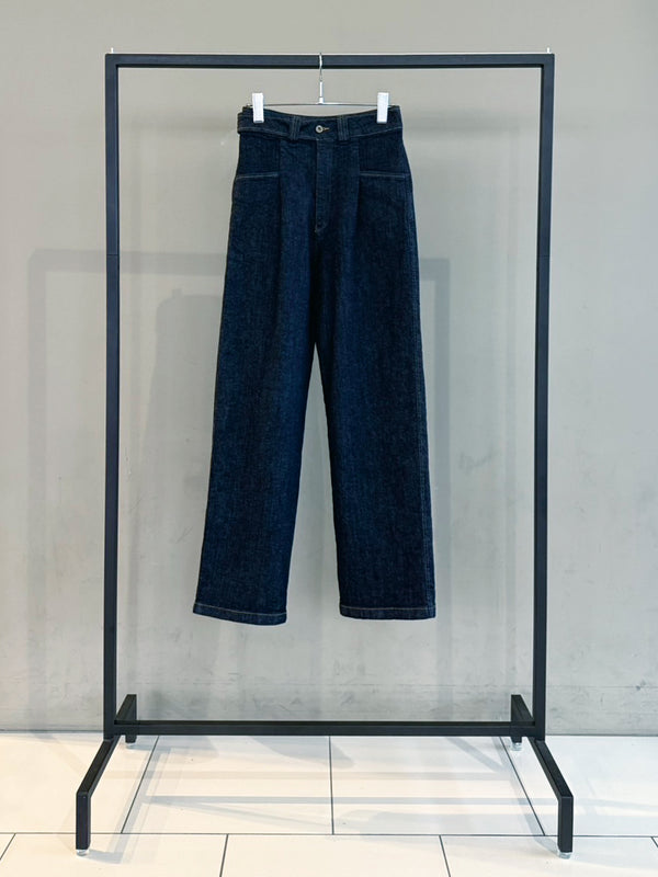side belt denim pants