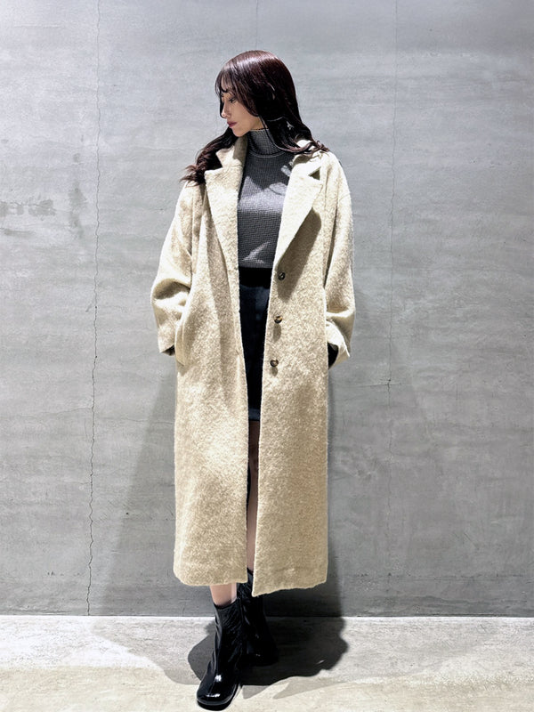 ウールシャギーロングコート