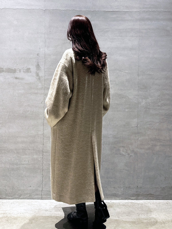 ウールシャギーロングコート