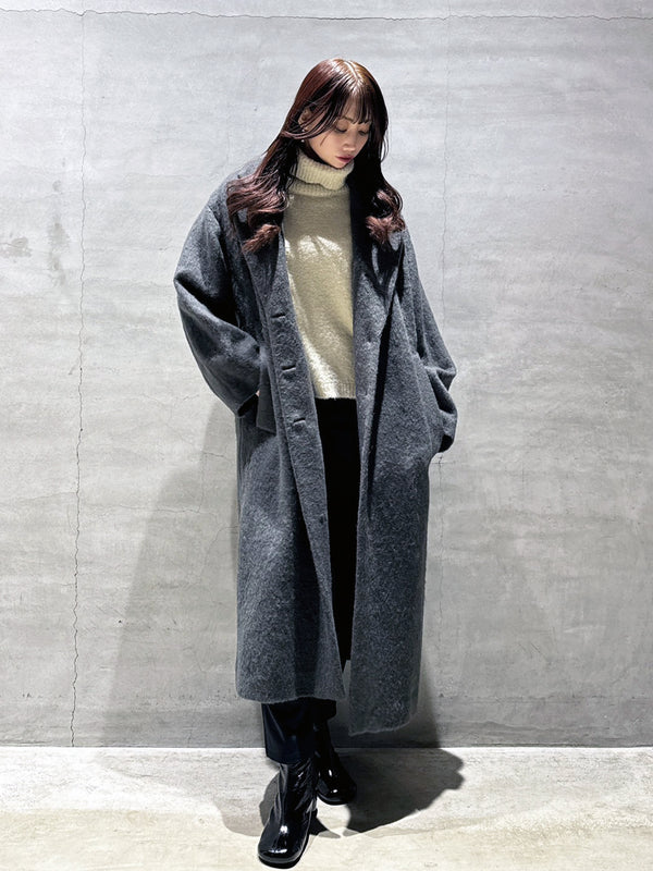 ウールシャギーロングコート